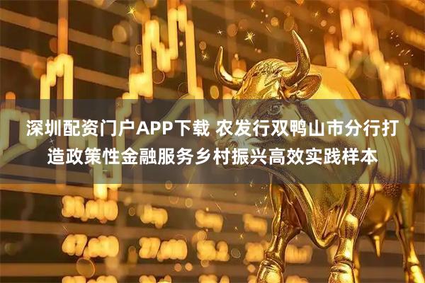 深圳配资门户APP下载 农发行双鸭山市分行打造政策性金融服务乡村振兴高效实践样本